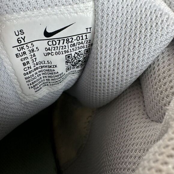 Nike Court Borough 2 High Top Sneaker Pure Platinum Mint Size 6Y Shoe CD7782-011 - Picture 6 of 6